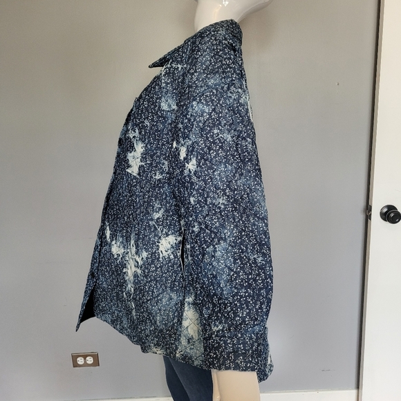 Tribal Printed Cozy Quilted Button-up Shacket, BNWT With Flaw, Size XL - Picture 6 of 9
